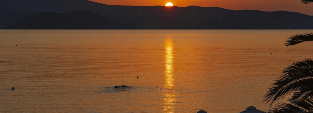 naxos beach sunset